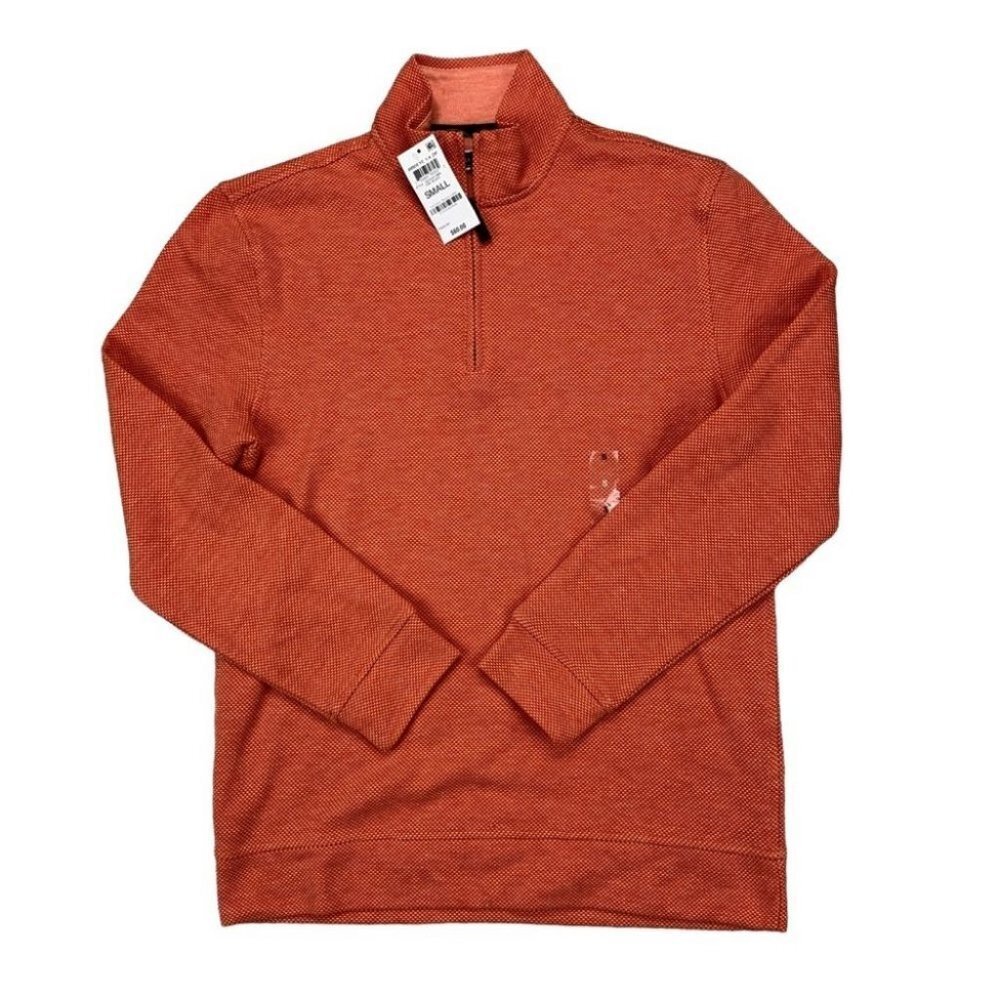 CLUB ROOM Men's Birdseye Quarter-Zip Pullover Size S
